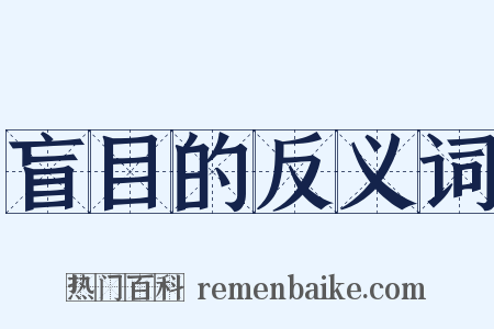 盲目的反义词是什么意思的图片